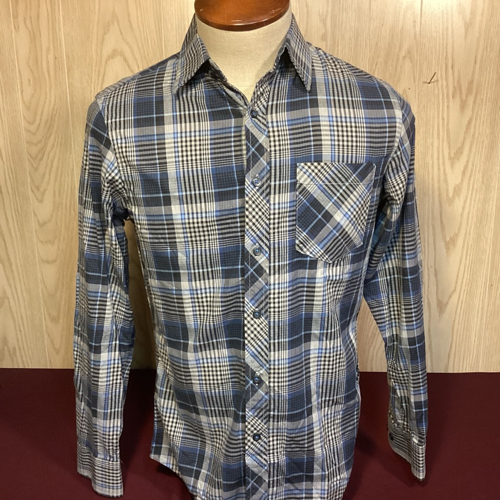 Banana Republic mens plaid button down shirt  size small